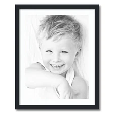 ArtToFrames Matted 22x28 Black Picture Frame with 2" Mat, 18x24 Opening 3926
