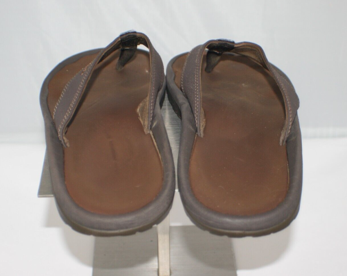 OluKai Ohana Men’s Flip Flop Sandals Brown Taupe Comfort Beach Size 11 Men main image 3