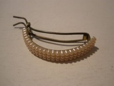 Vintage White Hair Barrette 9 
