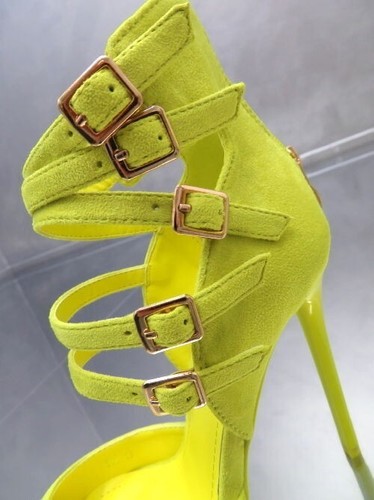GoGo original stiletto high heels designer pumps yellow 36 - Picture 6 of 7