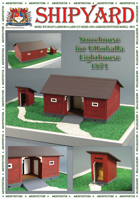 Kartonmodell Lagerhaus zum Leuchtturm Ulkokalla 1:72 Shipyard