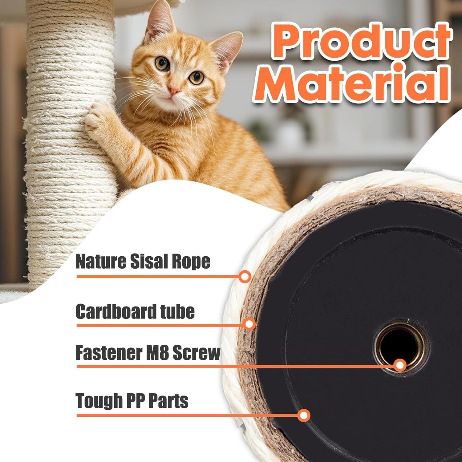 Cat Scratching Post Replacement,Cat Tree Scratcher Post Refill Pole Parts