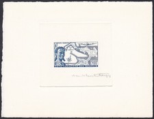 Somali Coast ScC20 Plane, Somali Woman, Djibouti Map, Signed Blue Die Proof