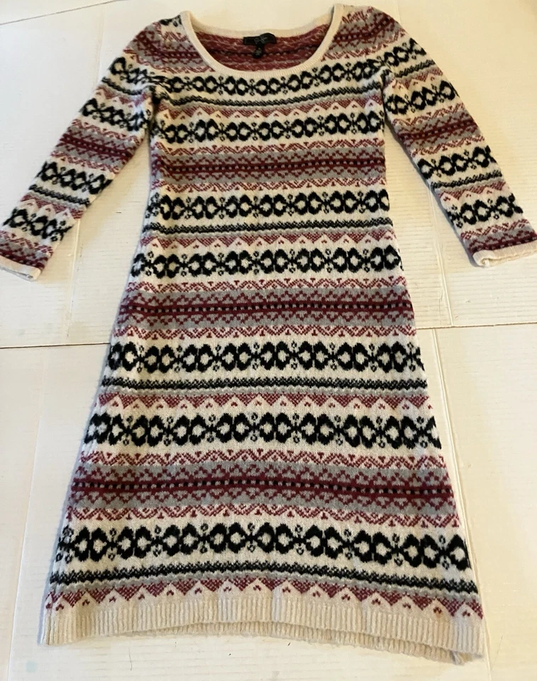 Vestido Suéter Jessica Simpson Para Mujer Pequeño Multicolor Manga Larga Pullover Foto 2 de 4