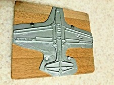 Vintage Printing Letterpress Printers Block Jet Aircraft