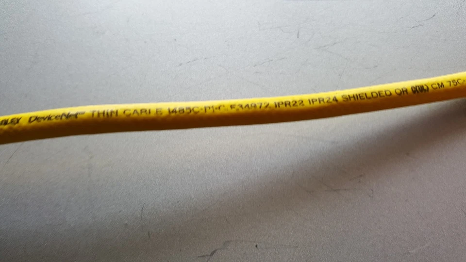 Cable delgado amarillo Belden 3085A Allen Bradley 1485C DeviceNet 22/1P+24/1P/25 pies Foto 3 de 4