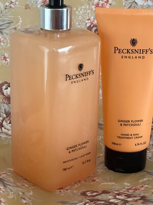 PECKSNIFF'S ENGLAND GINGER FLOWER & PATCHOULI set- 1 hand wash +1 hand treatment