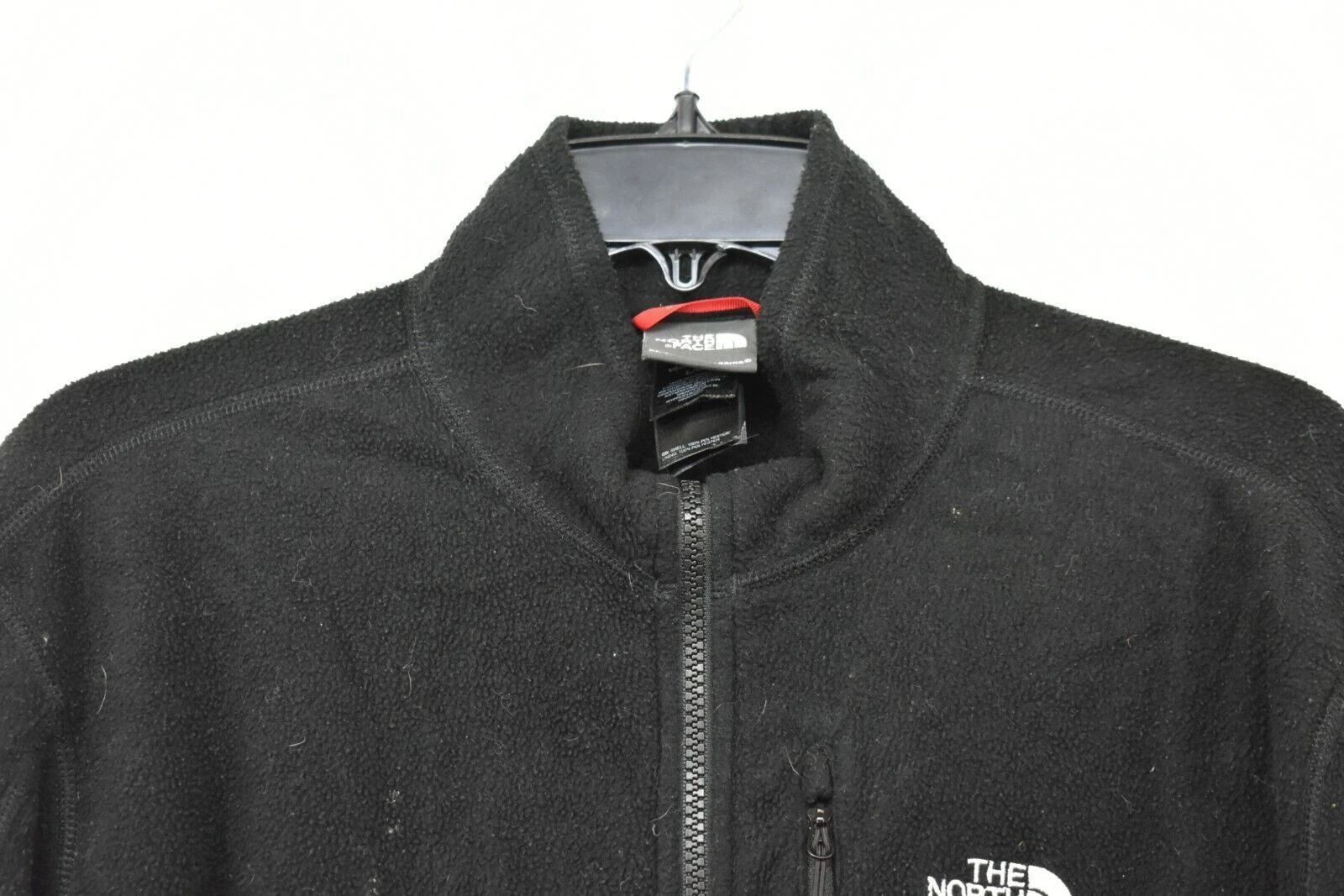 north-face zipper mock neck 2 pocket long sleeve fleece jacket
