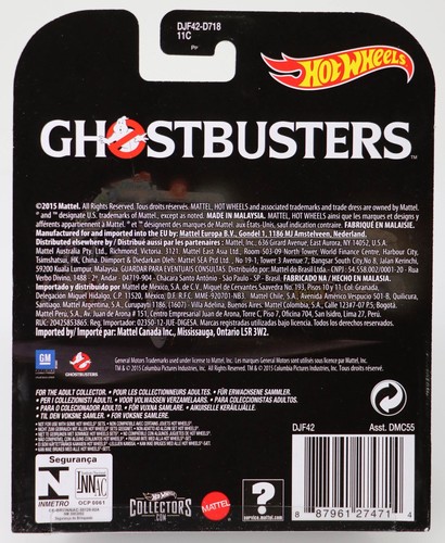 Hot Wheels Ghostbusters Ecto-1 Retro Entertainment - DJF42 NRFP 2015 White 1:64 - Picture 4 of 4