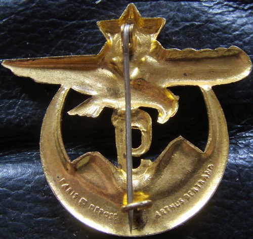 IN5987 - INSIGNE 9° R.T.A, type 2, 45 mm, 9 doré, aigle et montagnes bronze - Picture 2 of 2