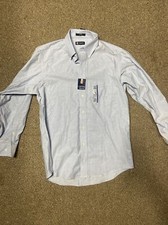 Chaps Performance Dress Shirt Men's Max Flex Collar Stretch Sz: M 15-15.5 32/33