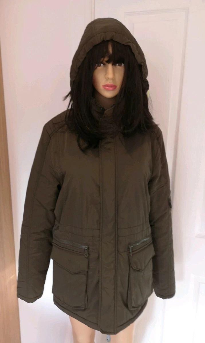 Dkny green parka cheap