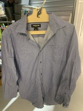 Men  s Long Sleeve Dress Shirt. Claiborne , Size Medium Stretch , PREOWNED Dressy