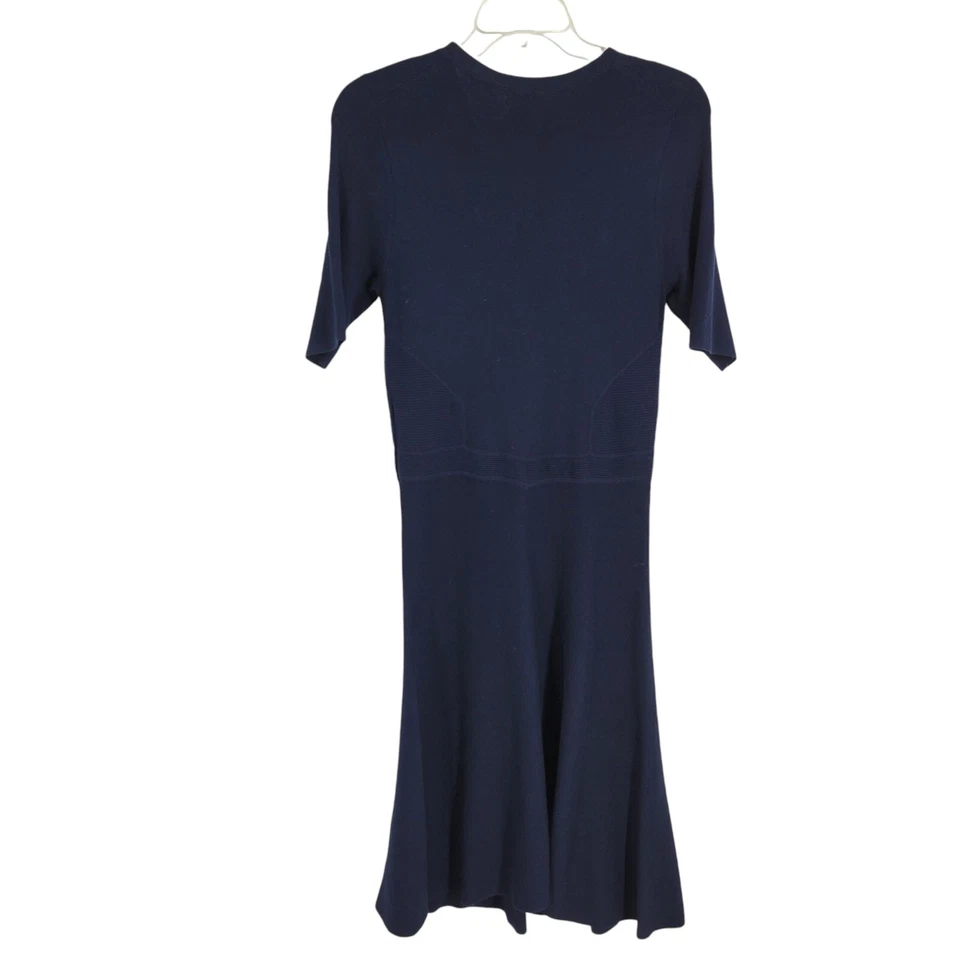 Banana Republic A Line knit Dress Midi Blue Preppy Twee dark academia stretch - Image 3 of 3