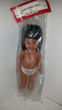 Vintage Fibre Craft 13" black Angel Doll 3049P Black hair NEW SEALED