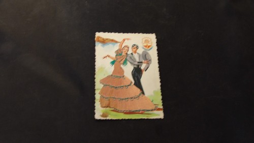 Espanol Spanish Man and Lady Dancer with Embroidered Skirt Postcard
