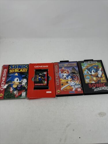 Sonic 3D Blast (Sega Genesis) Sonic And Spinball And Sonic The Hedgehog Lot