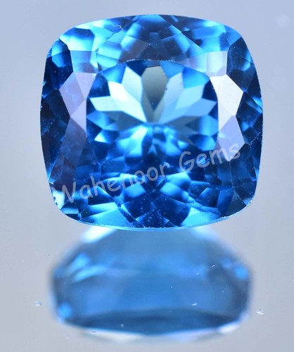 Impresionante cojín de circón azul natural de 7,20 quilates con piedras preciosas camboyanas certificadas - Imagen 2 de 9