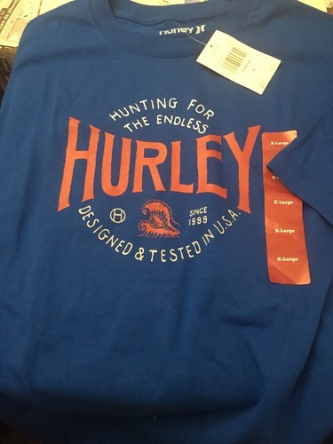 NUEVA CAMISETA PARA HOMBRE HURLEY ""HUNTING FOR THE ENDLESS ""PROBADA Y DISEÑADA EN EE. UU."" TALLA XL - Imagen 5 de 9