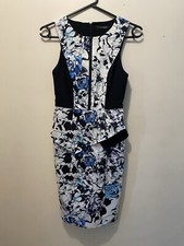 Portmans Womens Size 6 Dress Floral Design Zip Up Sleeveless Cotton Ladies Girls