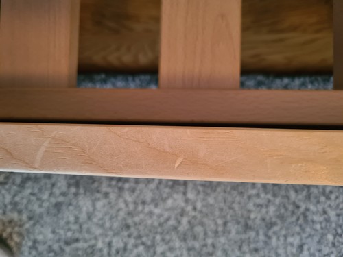 Bett 90x200 Zirbe natur massiv metallfrei mit Rückenlehne - Bild 10 von 10