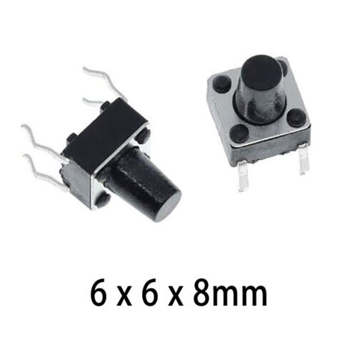 6x6mm Momentary Tactile Tact Push Button Switch 4.3mm~15mm 4Pin Through Hole x10 - Picture 10 of 19