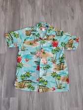 RJC Vintage Tropical Floral Hawaiian Shirt 100 Cotton Made in USA Hawaii