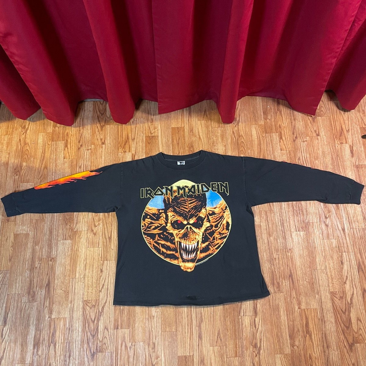 Vintage 1992 Iron Maiden Fear Of The Dark Long Sleeve T-Shirt 