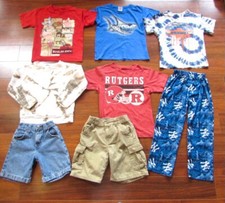 FLAPDOODLES New Blance OLD NAVY Boy's 6 7 VINTAGE Y2K Shirts Shorts Pants LOT