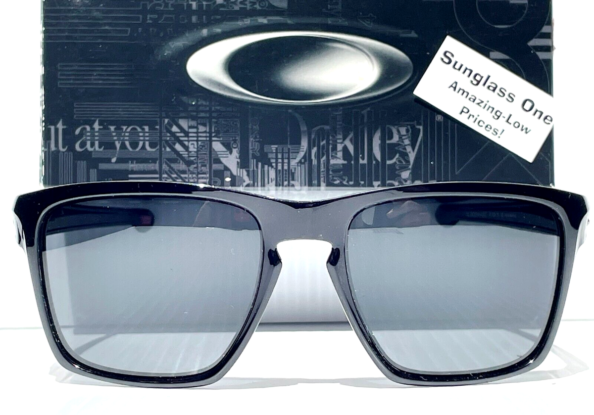 NEW Oakley SLIVER XL Shiny Black POLARIZED Galaxy Black Lens