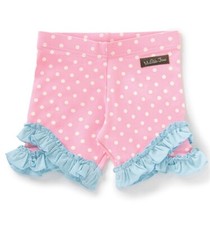 Girls Matilda Jane Girlie Pop Shortie Pink Polka Dots Shorts Size 6 EUC