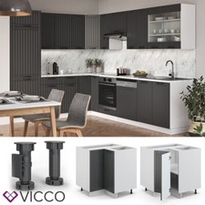 Credenza di base angolare da cucina componibile Fame-Line 87 cm grigio Vicco