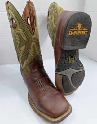 Dan Post Mens 9D Leon Crazy Horse Performance Leather Western Boot Square Toe