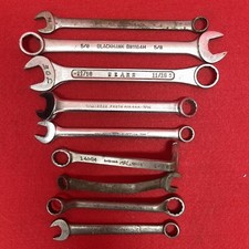 Snap On Combination Wrenches Lot Of 9 Mac Proto Sears Bluepoint Bonney Mechanic