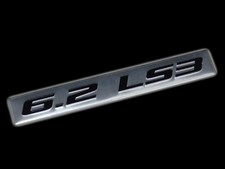 Vms 1 Chevy 6.2 Ls3 Engine Aluminum Emblem Black Silver