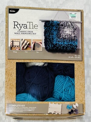 Bucilla 49033E RyaTie Wall Hanging Kit Classic Fade Retro 12x12  Latch Hook Mesh