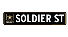 United States Army SOLDIER ST Street Aluminum Wall Man Cave Sign
