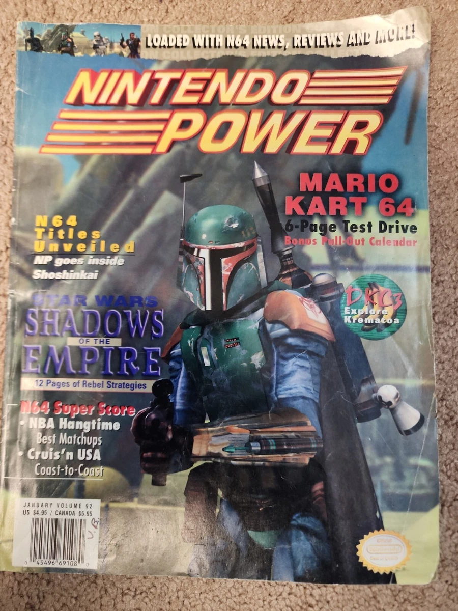 Nintendo Power Volume 92 January 1997 Star Wars w/stickers & Mario Kart  Calendar | eBay