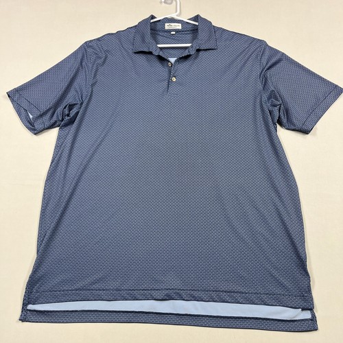 Peter Millar Summer Comfort Lightweight All Over Print Golf Polo Shirt Mens XL