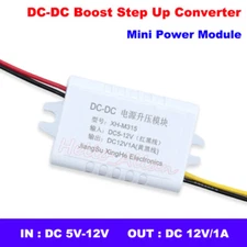 Mini DC-DC Boost Step-Up Volt Module 5V 7.4V 9V to 12V 1A Power Supply Regulator