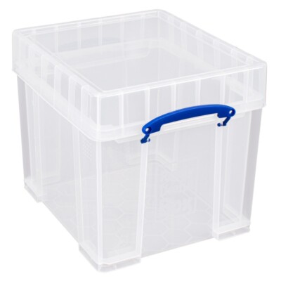 3 Stück - REALLY USEFUL BOX 25,7 Liter XL - 395 x 335 x 335 mm - transparent