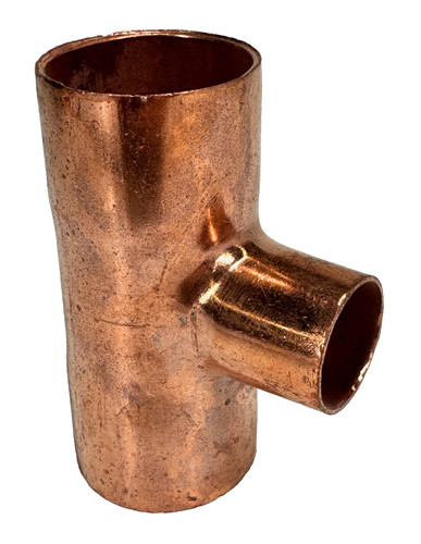 (2-PACK) NIBCO Reducing Tee 1-1/4" x 3/4" CTS Solder Joint Copper Sweat Fitting