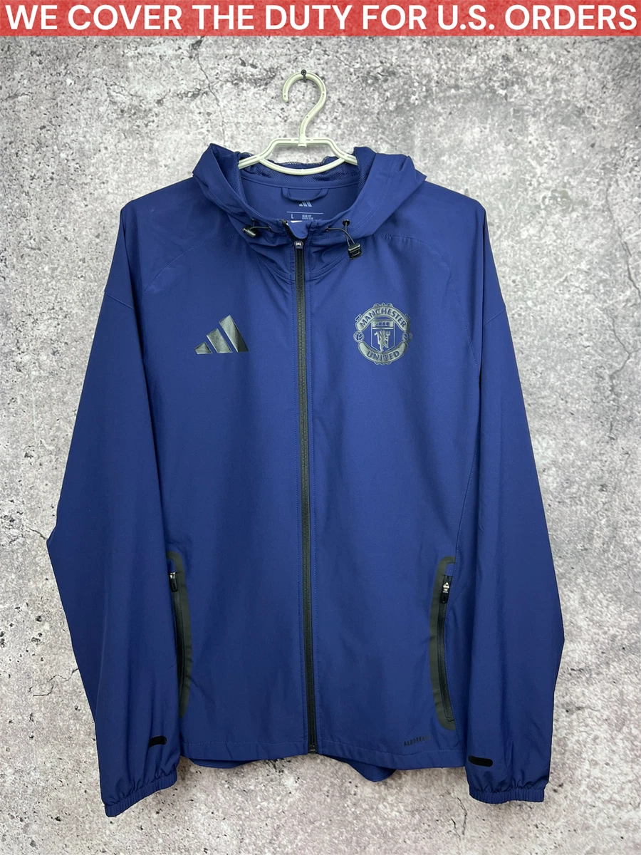 Blue Manchester United International Club Soccer Fan Jackets for