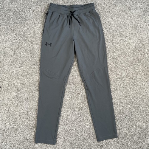 Under Armour UA Sportstyle Elite Tapered Pants Gray Stretch Size Medium