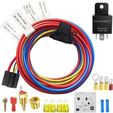 Electric Fan Relay Kit Temperature Sensor Switch 200 On 185 Off 60 Amp Electric Fan Relay Kit Temperature Sensor Switch 200 On 185 Off 60 Amp