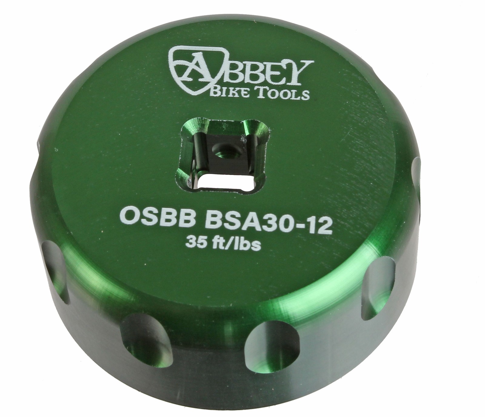 Гнездо для нижнего кронштейна Abbey Tools BSA30 из алюминия с 12 насечками - Прочное зеленое 11290₽