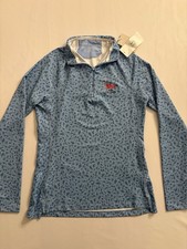 Peter Millar Women's 2023 U.S. Open Light Blue Perth Quarter-Zip Jacket Size XS