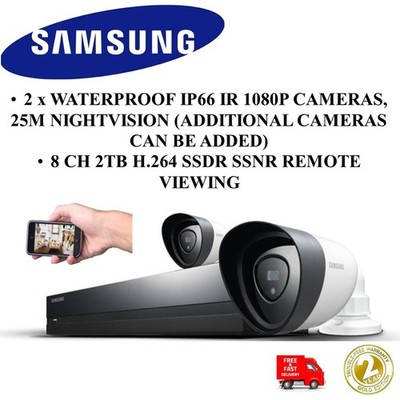 Samsung Techwin SDH-P4021/UK 1080p HDTV Hybrid Security Kit Bullet Kameras