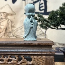 7.8x3.5x5 Stone Monk Figurine Zen Rockery Tea Pet Fish Tank Home Table Ornament