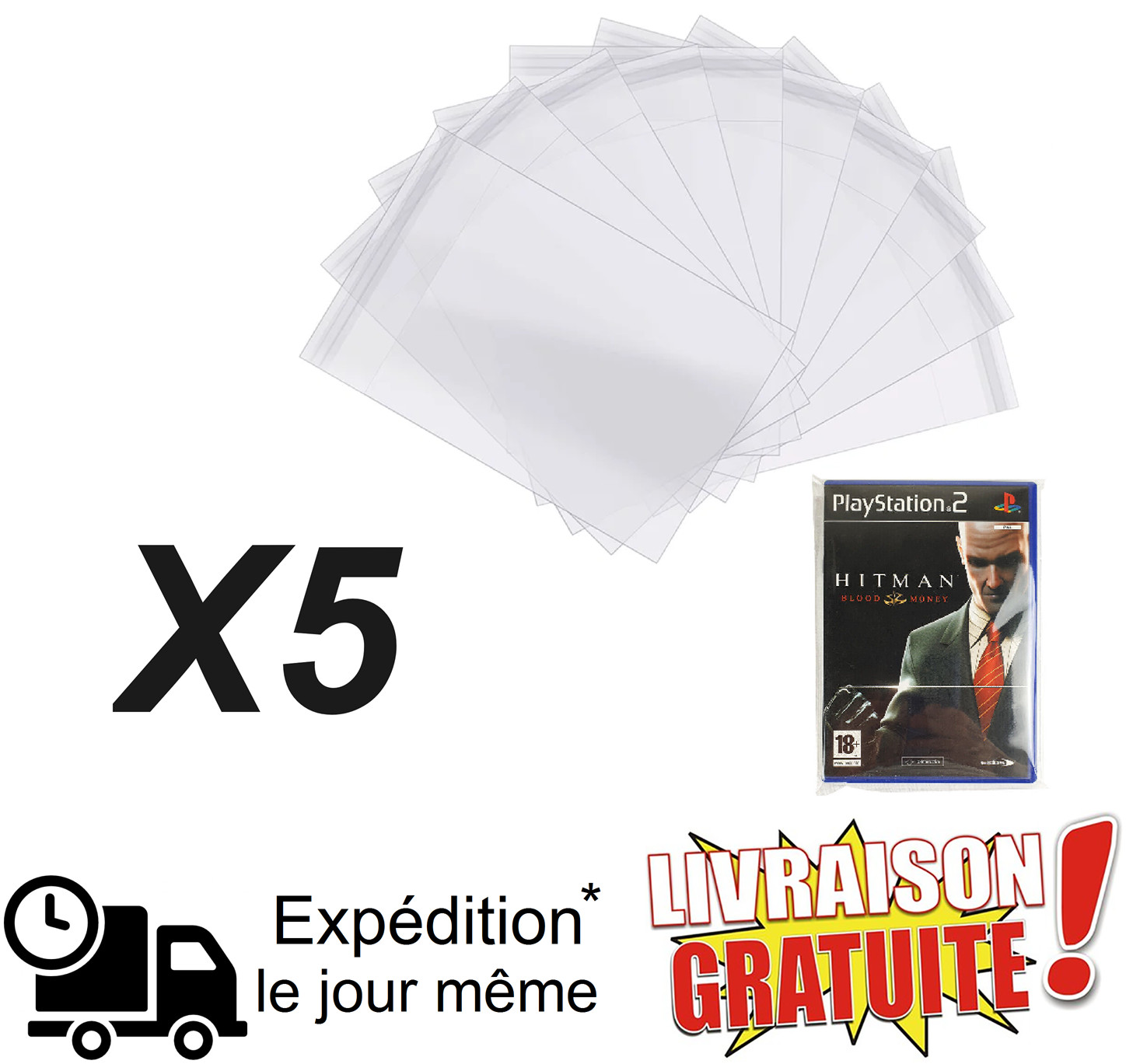 5 Pochettes Protection Jeux Video PS3 PS4 PS5 Xbox 360 Wii U